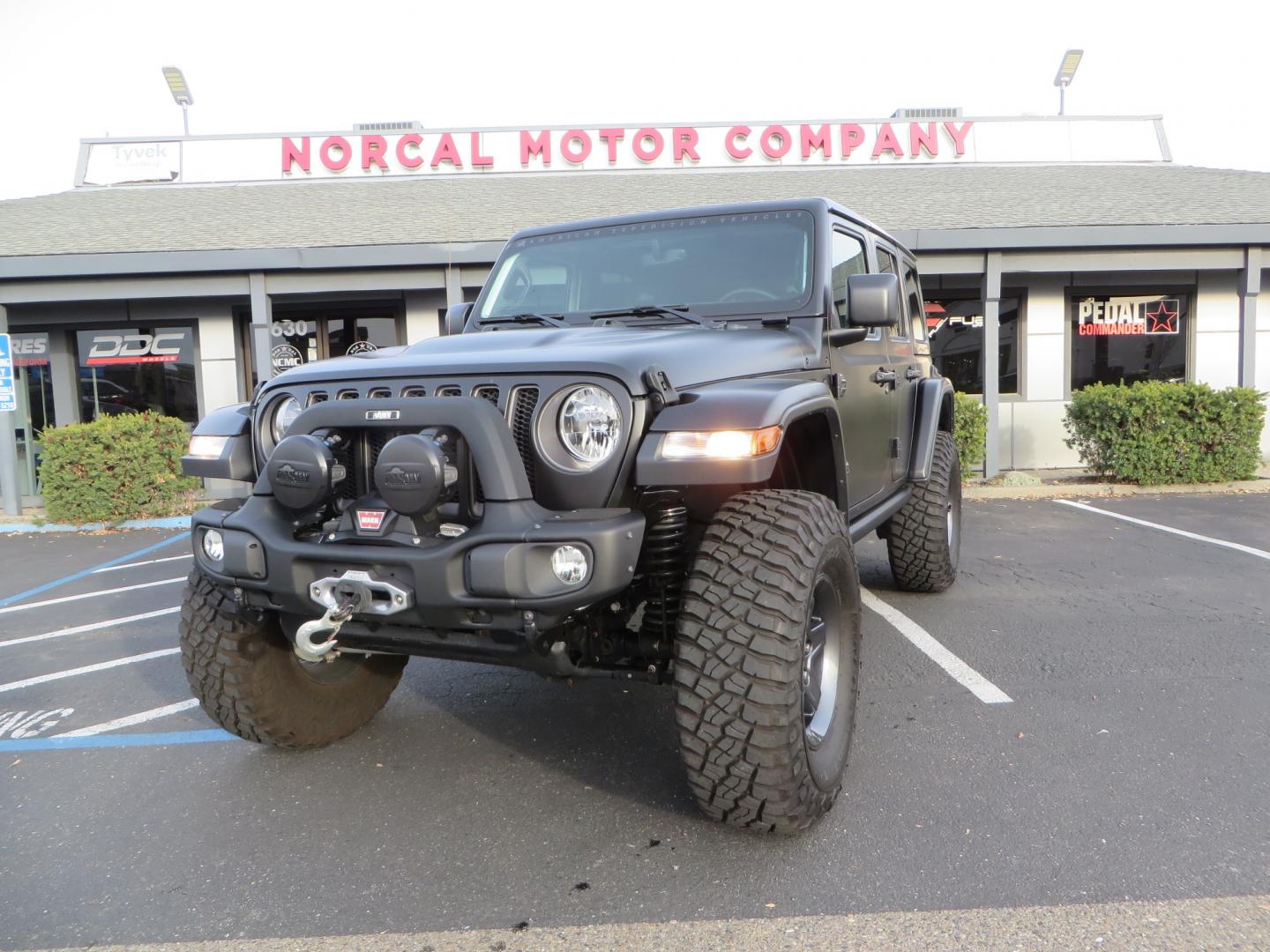 2020 BLACK /BLACK Jeep Wrangler Unlimited Rubicon (1C4HJXFGXLW) with an 3.6L V6 DOHC 24V FFV engine, 6A transmission, located at 2630 Grass Valley Highway, Auburn, CA, 95603, (530) 508-5100, 38.937893, -121.095482 - STANDARD CONTENT AEV RX Front Bumper AEV Front Skid Plate AEV Non-Winch Cover Plate AEV 7000 Series Lights AEV Light Cover Kit AEV 2.5" DualSport RT Suspension System AEV Front Geometry Correction Brackets AEV Steering Stabilizer AEV Rear Bumper AEV Swing-Out Tire Carrier AEV CHMSL Mount - Photo#0